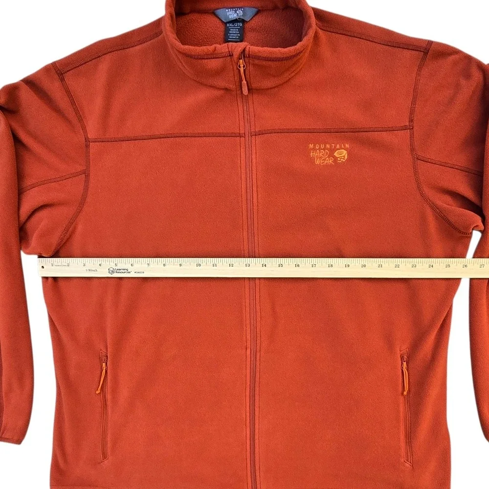 Mountain Hardwear Microchill 2.0 Fleece Jacket Full Zip Orange Rust Men's XXL